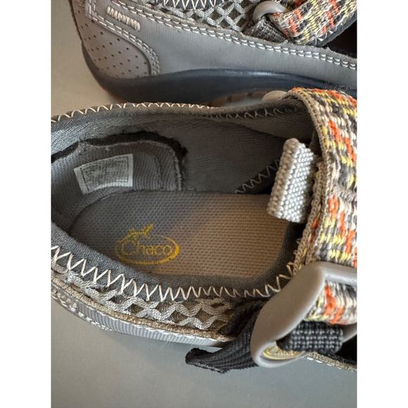 Chaco Kids' Odyssey Sport Sandal Tan Gray Orange little kids size 12 hiking shoe - Picture 3 of 7